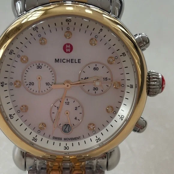 Michele CSX 39MM two tone gold silver. - Picture 3 of 6